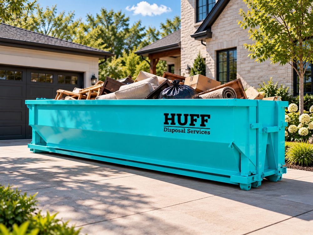 Huff Disposal dumpster for home cleanouts